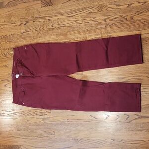 Sonoma modern fit womens size 16 98% cotton cranberry redish jeans like new